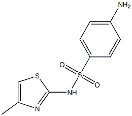 4-amino-N-(4-methyl-1,3-thiazol-2-yl)benzene-1-sulfonamide Struktur