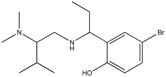 4-bromo-2-(1-{[2-(dimethylamino)-3-methylbutyl]amino}propyl)phenol Struktur