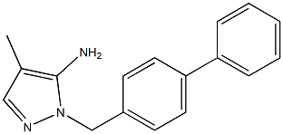 4-methyl-1-[(4-phenylphenyl)methyl]-1H-pyrazol-5-amine Struktur