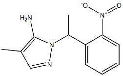 4-methyl-1-[1-(2-nitrophenyl)ethyl]-1H-pyrazol-5-amine Struktur