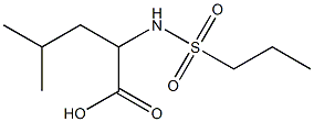 4-methyl-2-[(propylsulfonyl)amino]pentanoic acid Struktur