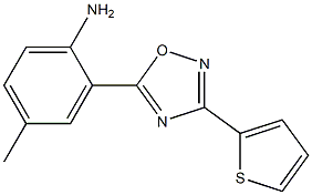 4-methyl-2-[3-(thiophen-2-yl)-1,2,4-oxadiazol-5-yl]aniline Struktur