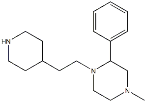 4-methyl-2-phenyl-1-[2-(piperidin-4-yl)ethyl]piperazine Struktur