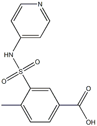 4-methyl-3-(pyridin-4-ylsulfamoyl)benzoic acid Struktur