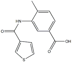 4-methyl-3-[(thien-3-ylcarbonyl)amino]benzoic acid Struktur