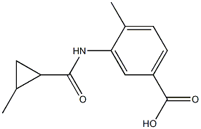 4-methyl-3-{[(2-methylcyclopropyl)carbonyl]amino}benzoic acid Struktur