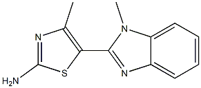 4-methyl-5-(1-methyl-1H-1,3-benzodiazol-2-yl)-1,3-thiazol-2-amine Struktur