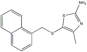 4-methyl-5-[(naphthalen-1-ylmethyl)sulfanyl]-1,3-thiazol-2-amine Struktur