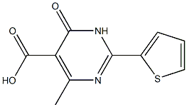 4-methyl-6-oxo-2-thien-2-yl-1,6-dihydropyrimidine-5-carboxylic acid Struktur