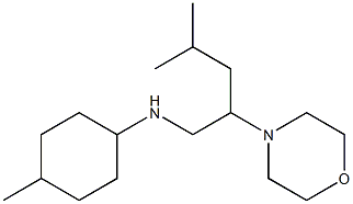 4-methyl-N-[4-methyl-2-(morpholin-4-yl)pentyl]cyclohexan-1-amine Struktur