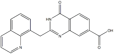 4-oxo-2-(quinolin-8-ylmethyl)-3,4-dihydroquinazoline-7-carboxylic acid Struktur