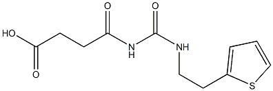 4-oxo-4-({[2-(thiophen-2-yl)ethyl]carbamoyl}amino)butanoic acid Struktur