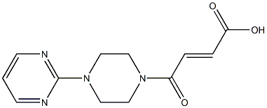 4-oxo-4-[4-(pyrimidin-2-yl)piperazin-1-yl]but-2-enoic acid Struktur