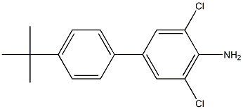 4'-tert-butyl-3,5-dichloro-1,1'-biphenyl-4-amine Struktur