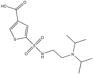 5-({2-[bis(propan-2-yl)amino]ethyl}sulfamoyl)thiophene-3-carboxylic acid Struktur