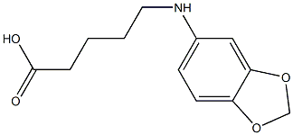 5-(2H-1,3-benzodioxol-5-ylamino)pentanoic acid Struktur