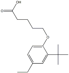 5-(2-tert-butyl-4-ethylphenoxy)pentanoic acid Struktur