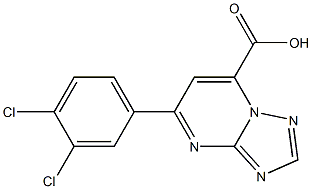 5-(3,4-dichlorophenyl)-[1,2,4]triazolo[1,5-a]pyrimidine-7-carboxylic acid Struktur