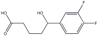 5-(3,4-difluorophenyl)-5-hydroxypentanoic acid Struktur