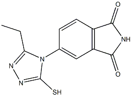 5-(3-ethyl-5-sulfanyl-4H-1,2,4-triazol-4-yl)-2,3-dihydro-1H-isoindole-1,3-dione Struktur