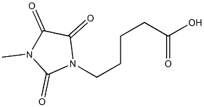 5-(3-methyl-2,4,5-trioxoimidazolidin-1-yl)pentanoic acid Struktur