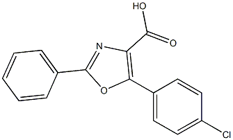 5-(4-chlorophenyl)-2-phenyl-1,3-oxazole-4-carboxylic acid Struktur