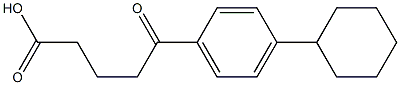 5-(4-cyclohexylphenyl)-5-oxopentanoic acid Struktur