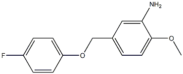 5-(4-fluorophenoxymethyl)-2-methoxyaniline Struktur