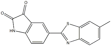 5-(6-methyl-1,3-benzothiazol-2-yl)-1H-indole-2,3-dione Struktur