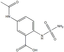 5-(acetylamino)-2-[(aminosulfonyl)amino]benzoic acid Struktur