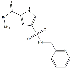 5-(hydrazinocarbonyl)-N-(pyridin-2-ylmethyl)-1H-pyrrole-3-sulfonamide Struktur