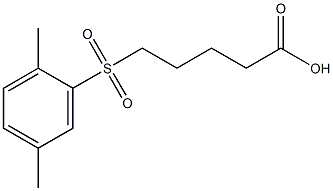 5-[(2,5-dimethylbenzene)sulfonyl]pentanoic acid Struktur