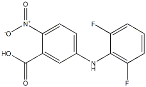 5-[(2,6-difluorophenyl)amino]-2-nitrobenzoic acid Struktur