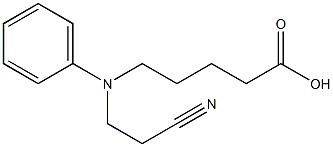 5-[(2-cyanoethyl)(phenyl)amino]pentanoic acid Struktur