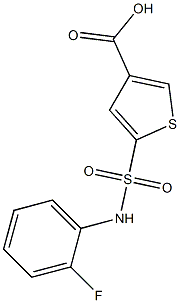 5-[(2-fluorophenyl)sulfamoyl]thiophene-3-carboxylic acid Struktur