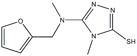 5-[(2-furylmethyl)(methyl)amino]-4-methyl-4H-1,2,4-triazole-3-thiol Struktur