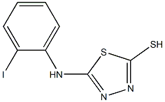 5-[(2-iodophenyl)amino]-1,3,4-thiadiazole-2-thiol Struktur