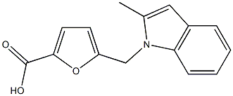 5-[(2-methyl-1H-indol-1-yl)methyl]furan-2-carboxylic acid Struktur