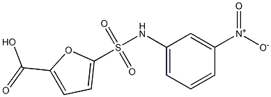 5-[(3-nitrophenyl)sulfamoyl]furan-2-carboxylic acid Struktur