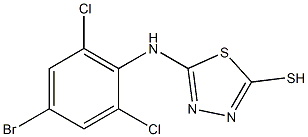 5-[(4-bromo-2,6-dichlorophenyl)amino]-1,3,4-thiadiazole-2-thiol Struktur