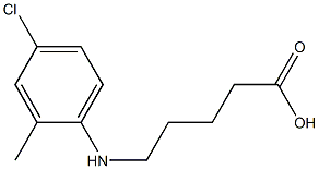 5-[(4-chloro-2-methylphenyl)amino]pentanoic acid Struktur