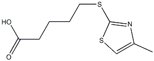 5-[(4-methyl-1,3-thiazol-2-yl)sulfanyl]pentanoic acid Struktur