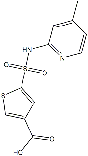 5-[(4-methylpyridin-2-yl)sulfamoyl]thiophene-3-carboxylic acid Struktur