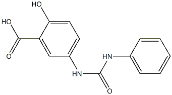 5-[(anilinocarbonyl)amino]-2-hydroxybenzoic acid Struktur