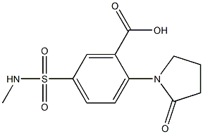 5-[(methylamino)sulfonyl]-2-(2-oxopyrrolidin-1-yl)benzoic acid Struktur