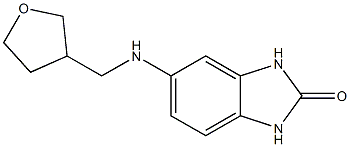 5-[(oxolan-3-ylmethyl)amino]-2,3-dihydro-1H-1,3-benzodiazol-2-one Struktur