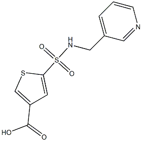 5-[(pyridin-3-ylmethyl)sulfamoyl]thiophene-3-carboxylic acid Struktur