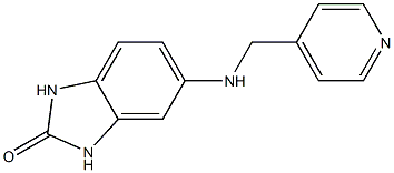 5-[(pyridin-4-ylmethyl)amino]-2,3-dihydro-1H-1,3-benzodiazol-2-one Struktur