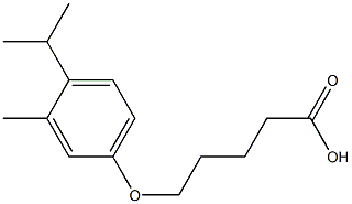 5-[3-methyl-4-(propan-2-yl)phenoxy]pentanoic acid Struktur