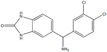 5-[amino(3,4-dichlorophenyl)methyl]-2,3-dihydro-1H-1,3-benzodiazol-2-one Struktur